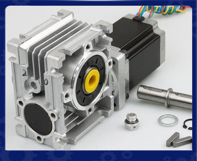 stepper motor with worm gearbox