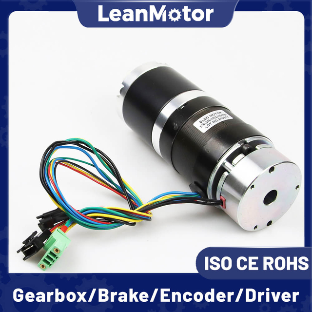 LeanMotor Nema 23 57BLS Brake Brushless BLDC DC Motor 57x57mm 36V 3 Phase 