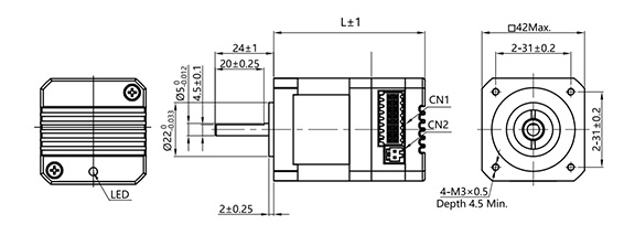 ISC42 integrated stepper servo motor