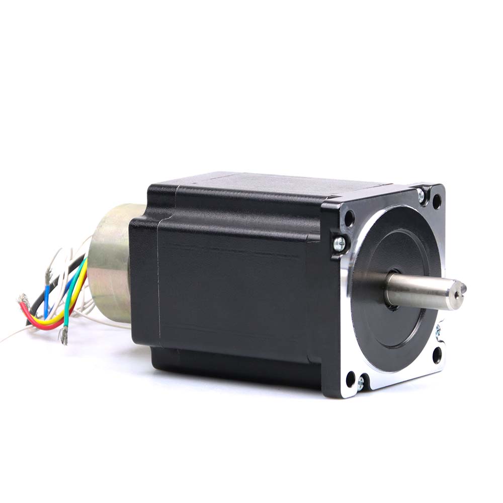 LeanMotor Nema 34 Hybrid Stepper Motor with Brake 1.8° 86x86mm 4.2A - 6.0A 4-Wires