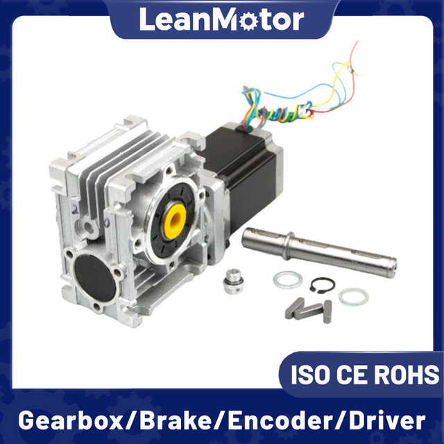 stepper motor with worm gearbox