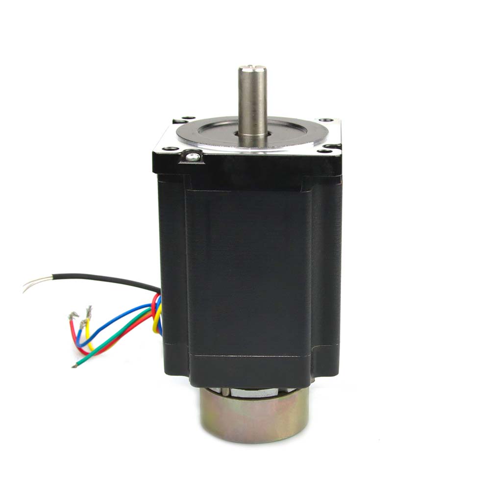 LeanMotor Nema 34 Hybrid Stepper Motor with Brake 1.8° 86x86mm 4.2A - 6.0A 4-Wires